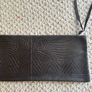 Ursule Beaugeste Paris Embossed Leather Clutch